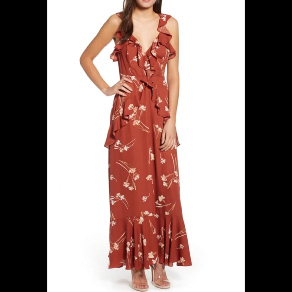 Sleeveless Ruffle Maxi Dress